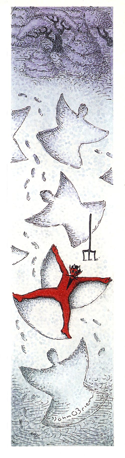 The Devil making snow angels.