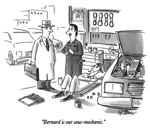 "Bernard is our sous-mechanic."