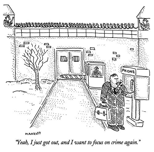 "Yeah, I just got out, and I want to focus on crime again."