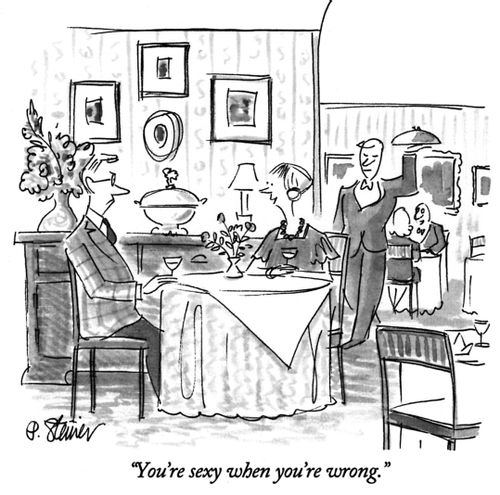 "You're sexy when you're wrong."