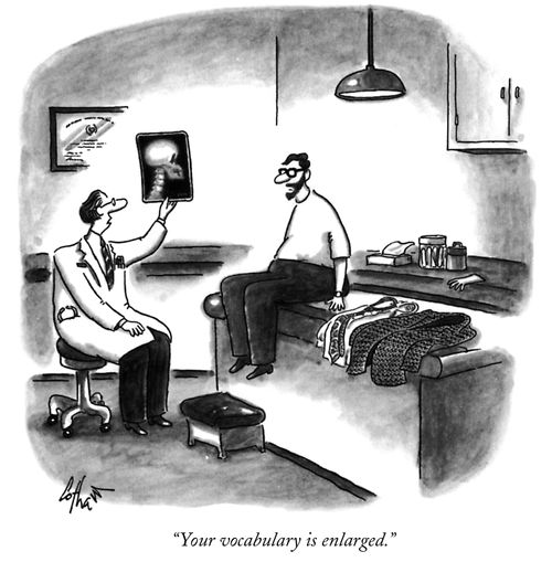 "Your vocabulary is enlarged."