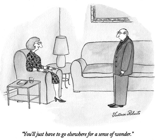"You'll just have to go elsewhere for a sense of wonder."