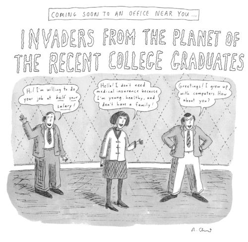 Coming Soon to an Office Near You: Invaders From the Planet of the Recent College Graduates