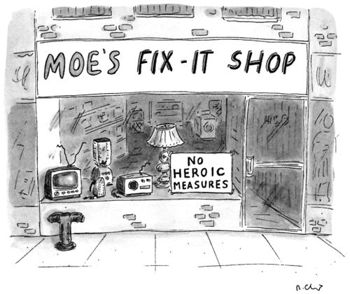 Moe's Fix-It Shop - No Heroic Measures