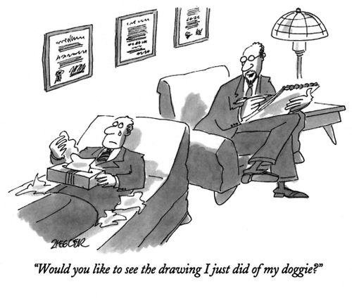"Would you like to see the drawing I just did of my doggie?"