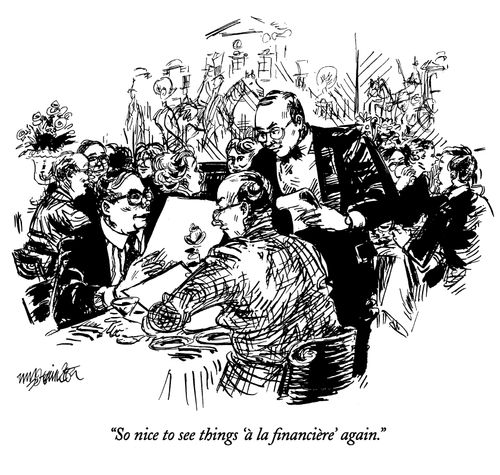 "So nice to see things 'a la financiere' again."