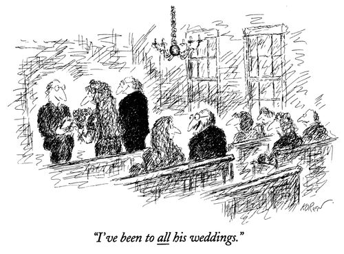 "I've been to all his weddings."