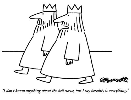 "I don't know anything about the bell curve, but I say heredity is everything."