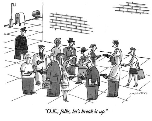"O.K., folks, let's break it up."