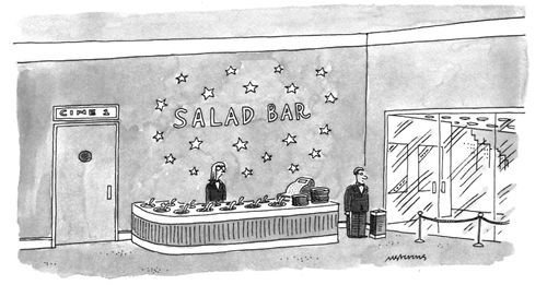 Cinema with a salad bar in its lobby.