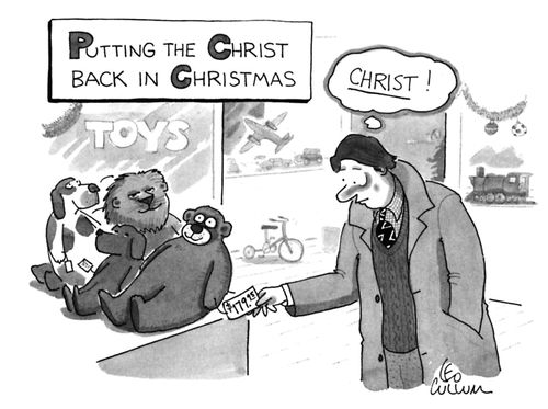 "Putting the Christ back in Christmas."