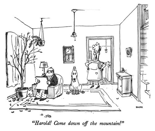 "Harold! Come down off the mountain!"