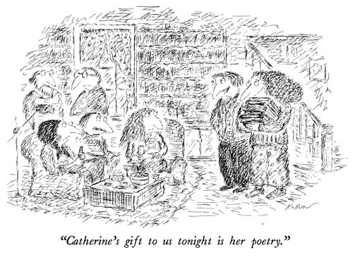 "Catherine's gift to us tonight is her poetry."