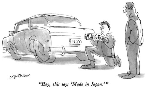 "Hey, this says 'Made in Japan.'"