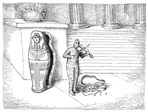 Mummy Busks For Coins For His Cases