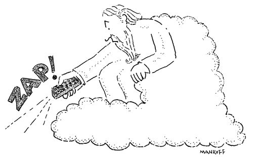 God changes the channel with his remote.