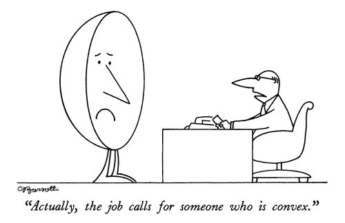 "Actually, the job calls for someone who is convex."