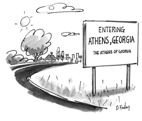 Entering Athens, Georgia - The Athens of Georgia