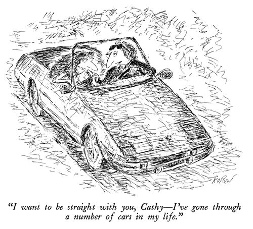 "I want to be straight with you, Cathy—I've gone through a number of cars in my life."