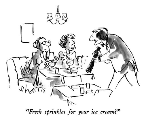 "Fresh sprinkles for your ice cream?"