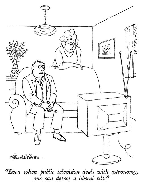 "Even when public television deals with astronomy, one can detect a liberal tilt."
