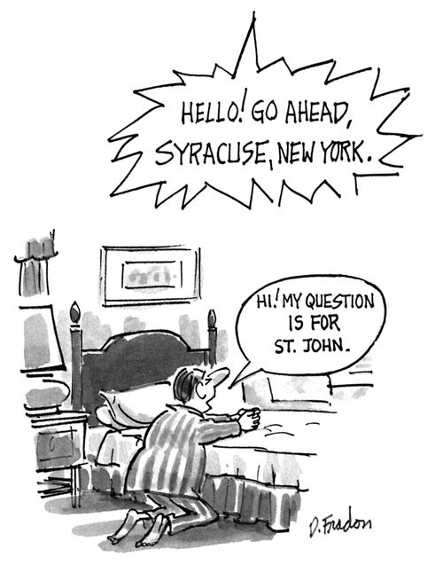 "Hello! Go ahead, Syracuse, New York."