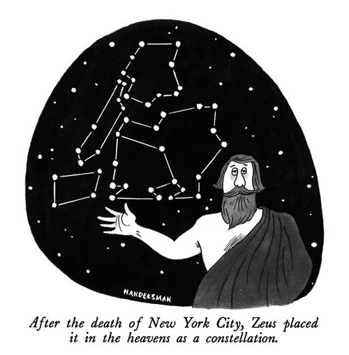After the death of New York City, Zeus placed it in the heavens as a constellation.
