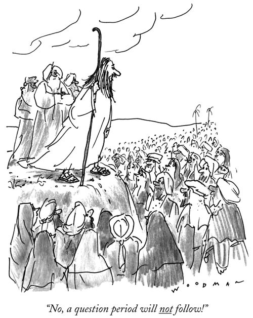 "No, a question period will not follow!"
