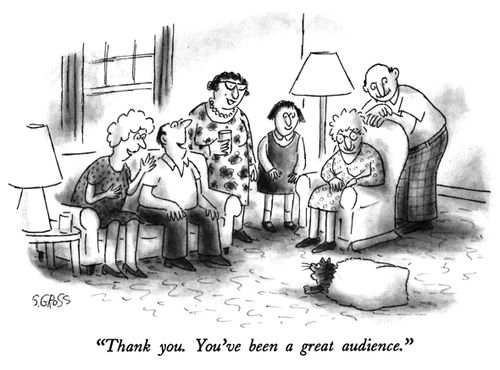 "Thank you. You've been a great audience."