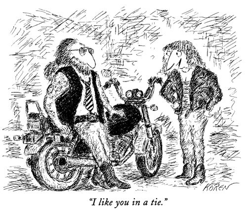 "I like you in a tie."