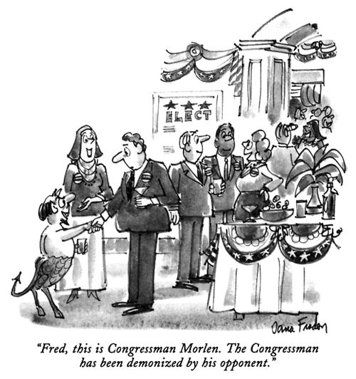 "Fred, this is Congressman Morlen. The Congressman has been demonized by his opponent."