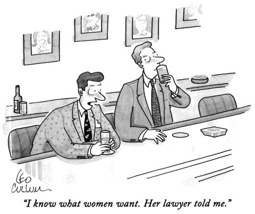 "I know what women want. Her lawyer told me."