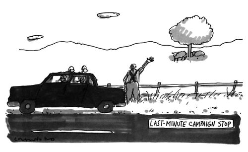 LAST-MINUTE CAMPAIGN STOP