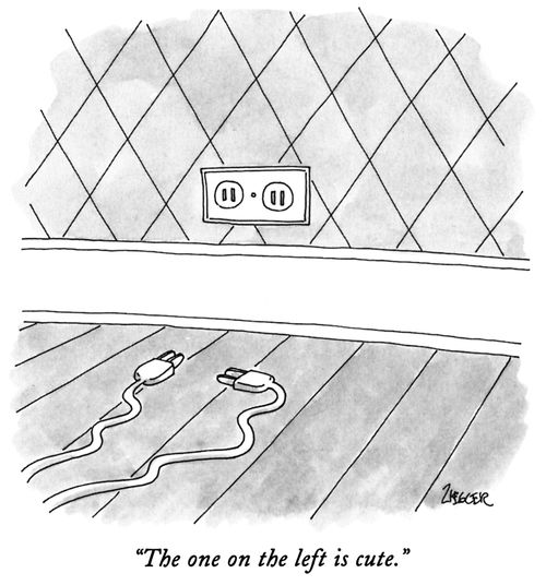 "The one on the left is cute."