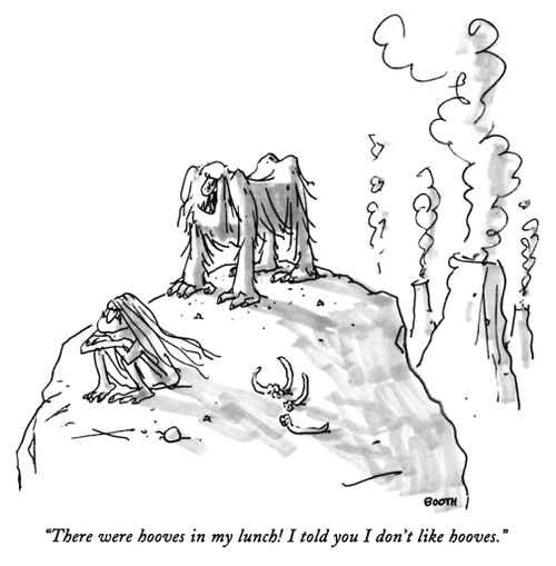 "There were hooves in my lunch! I told you I don't like hooves."