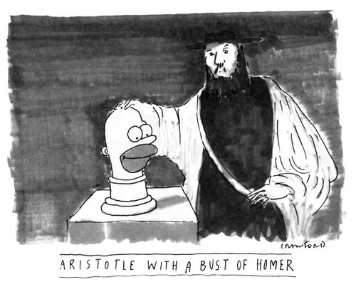 ARISTOTLE WITH A BUST OF HOMER: