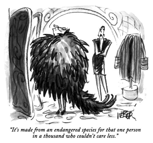 "It's made from an endangered species for that one person in a thousand who couldn't care less."