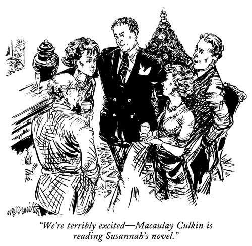 "We're terribly excited - Macaulay Culkin is reading Susannah's novel."