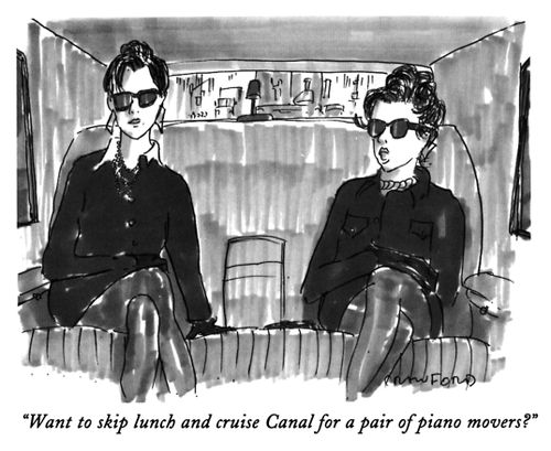 "Want to skip lunch and cruise Canal for a pair of piano movers?"