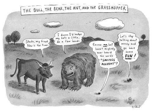 The Bull, the Bear, the Ant, and the Grasshopper