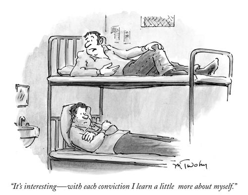 "It's interesting -- with each conviction I learn a little more about myself."