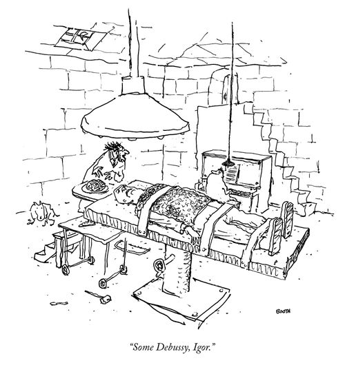 "Some Debussy, Igor."