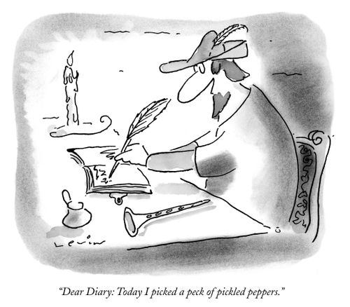 "Dear Diary: Today I picked a peck of pickled peppers."