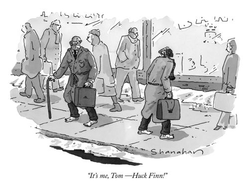 "It's me, Tom—Huck Finn!"