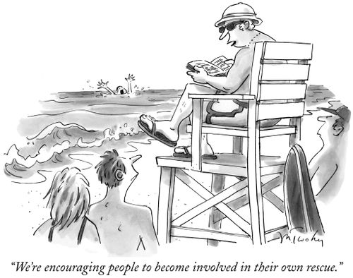 "We're encouraging people to become involved in their own rescue."