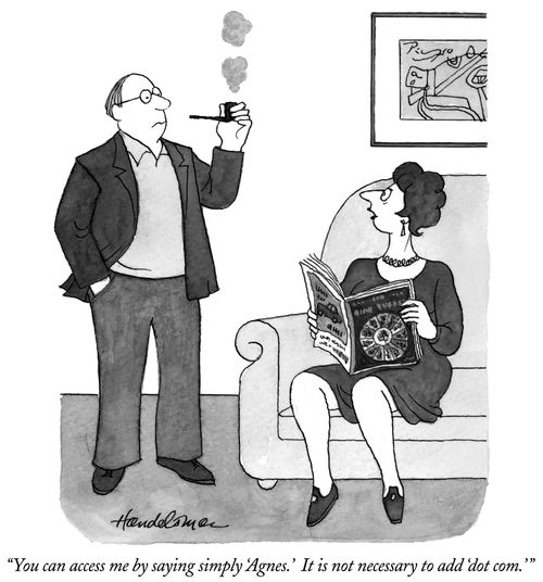 "You can access me by saying simply 'Agnes.' It is not necessary to add 'dot com.' "