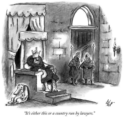 "It's either this or a country run by lawyers."