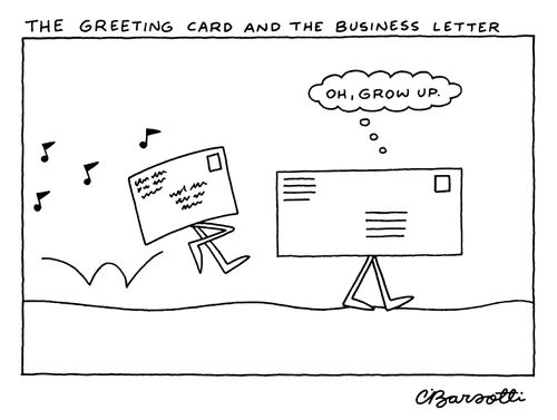 The Greeting Card and the Business Letter
