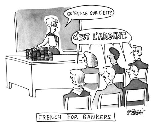 "Qu'est-ce que c'est?"Title: FRENCH FOR BANKERS.