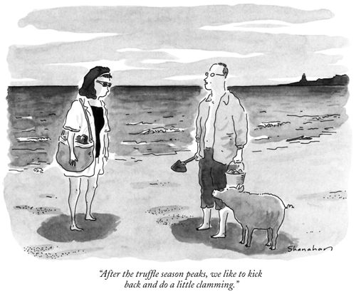 "After the truffle season peaks, we like to kick back and do a little clamming."
